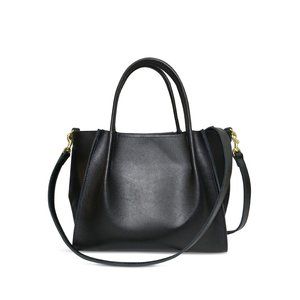 Oliveve MINI CHLOE TOTE IN BLACK DAKOTA COWHIDE